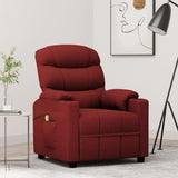 Massage Chair Wine Red Fabric 348085