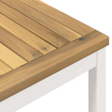 Coffee Table White 80 x 80.5 x 45 cm Solid Acacia Wood 901743