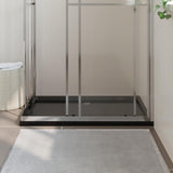 Rectangular ABS Shower Base Tray Black 80x120 cm 148919
