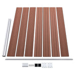 ZNTS Fence Panel Set WPC 872x146 cm Brown 3070454