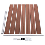 ZNTS Fence Panel Set WPC 872x146 cm Brown 3070454