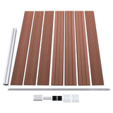 Fence Panel Set WPC 526x146 cm Brown 3070452