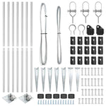 Fence Posts Manual 7 pcs Silver 32mm 170 cm Galvanised steel 42004278