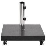 Parasol Base Black Granite, Stainless Steel Medium 48565