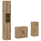 3 Piece Bathroom Cabinet Set UTRECHT Engineered Wood 3417899