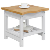 Side Table EKAI White 50 x 50 x 45.5 cm Solid Pine Wood 42037022