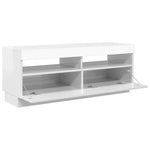 TV Cabinet with LED Lights High Gloss White 100x35x40 cm 804460