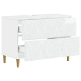 Bathroom Sink Cabinet DELFT High Gloss White 82 x 41x 59 cm 897019