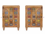 Sideboard with Storage Natural 40 x 33 x 75 cm Solid Mango Wood 4018284