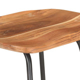 Bar Stools 2 pcs Solid Acacia Wood 320651