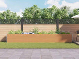 Garden Raised Bed Light Brown 390 x 50 x 68 cm Galvanised Steel 42017355
