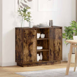 LED Sideboard Smoked Oak 90 x 32 x 75 cm Engineered Wood 869686