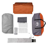 Tunnel Tent 6-Person Grey and Orange 890 x 470 x 220 cm 42004046