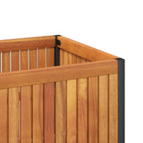 Garden Planter 80x30x27.5 cm Solid Wood Acacia and Steel 367614