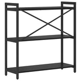 Bookshelf Black Oak 80 x 30 x 85 cm Engineered Wood 868425