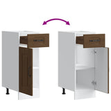 Kitchen Base Cabinet Kalmar Brown Oak Engineered Wood 853464