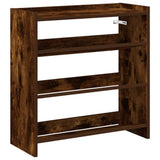 Shoe Rack Smoked Oak 60x25x62 cm Engineered Wood 859891