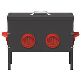 Chicken Feeder 2 pcs Black 41.5 x 20.5 x 33 cm 879987