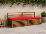 2-Piece Bench Cushions SOEST 2 pcs 100% Polyester Red 949479