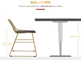 Set of 2 Bar Stools, Modern Counter Height Breakfast Bar Chairs with Wire Metal Frame for Kitchen, T3398P378036