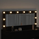 Vanity Mirror Rectangular Black Oak 100 x 45 x 18 cm 868326