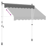 Manual Retractable Awning Light Grey 150 cm 42037052