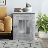 Dog Crate Furniture Concrete Grey 55x75x65 cm Engineered Wood 838319