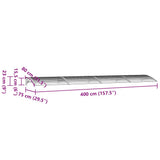 Door Canopy Grey and Transparent 400x75 cm Polycarbonate 153598
