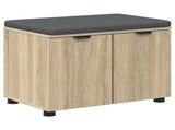 Hall Bench with Cushion with Shelf Sonoma Oak 60 x 38 x 46 cm 891474