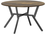 Dining Table, Round Kitchen Table with Black Legs, Anti-slip Foot Pads for Living Room, Dining Room T3398P423562