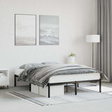 Metal Bed Frame without Mattress Black 135x190cm 373654