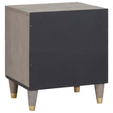 Bedside Cabinet 2 pcs Grey 40 x 33 x 46 cm Solid Mango Wood 4018771