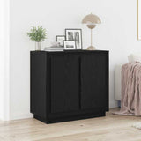 Sideboard Black Oak 80 x 40 x 75 cm Engineered Wood 862133