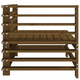 Garden Corner Sofas 2 pcs Honey Brown Solid Wood Pine 825635