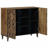 Sideboard with Shelf Brown 90 x 33.5 x 75 cm Solid Mango Wood 4018360