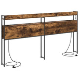 Headboard with Shelf Smoked oak 180 cm Engineered wood 859712