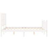 Bed Frame without Mattress White 140x190 cm Solid Wood Pine 3192212