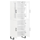 Highboard White 69.5x34x180 cm Engineered Wood 3198233