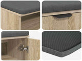Hall Bench with Cushion with Shelf Sonoma Oak 80 x 38 x 46 cm 891506