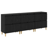 Sideboards 3 pcs Black Oak 60 x 35 x 70 cm Engineered Wood 3415591