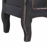 283901 TV Cabinet 120x30x40 cm Black Solid Mahogany Wood