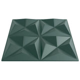 Wall Panels 24 pcs Green 50x50 cm XPS 6 m Origami 4100066