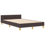 ZNTS Bed Frame Dark Brown 120x200 cm Fabric 3344721