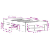 Bed Frame without Mattress Concrete Grey 90x200cm Engineered Wood 3295495