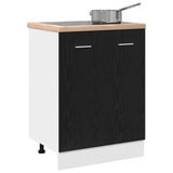 Bottom Cabinet Black Oak 60x46x81.5 cm Engineered Wood 863216
