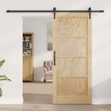 Sliding Door ORKDAL Brown 86 x 198.5 cm Solid Pine Wood 3333818