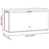 Garden Storage Box Anthracite 114x47x60 cm 49446