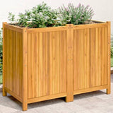 Garden Planter with Liner 100x50x75 cm Solid Wood Acacia 366445