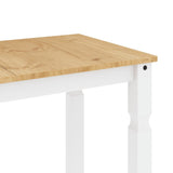 ZNTS Dining Table Corona White 112x60x75 cm Solid Wood Pine 4005716