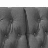 Upholstered Headboard Dark Grey 180 cm Solid Pine Wood 879325